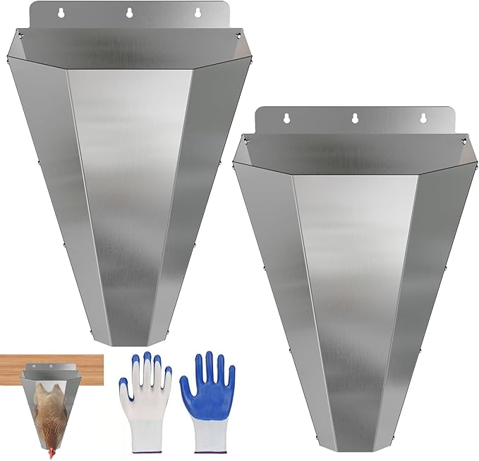 LavviTech Large Stainless Steel Chicken Cones
