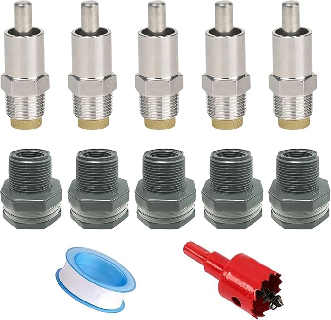 5-Pack Stainless Steel Pig Waterer Nipples